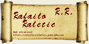 Rafailo Raletić vizit kartica